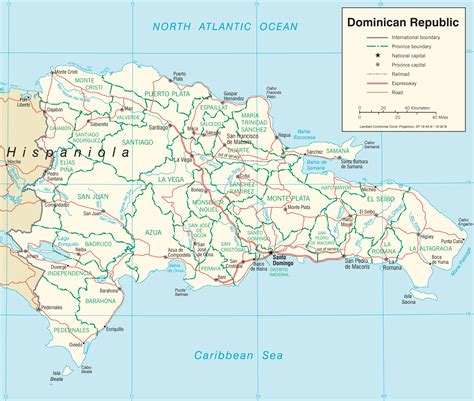 Dominican Republic road map - Ontheworldmap.com