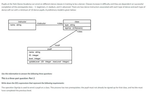 Solved Pupils at the York Dance Academy can enrol on | Chegg.com