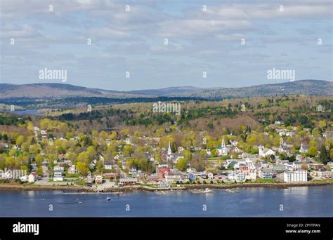 Penobscot Narrows Bridge, bridge in Verona Island, Maine Stock Photo ...