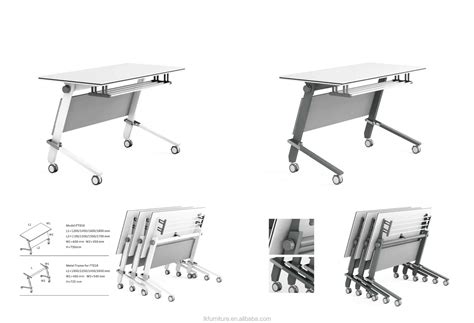 Folding Table With Wheels For Lab & Training & Meeting Room - Buy Wooden Table With Wheels ...