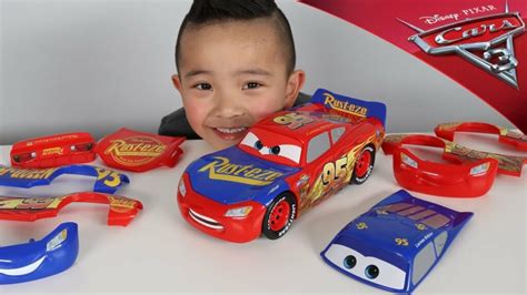 Change & Race Disney Cars 3 Toys Lightning McQueen Unboxing Fun With Ckn Toys - buyndb.com