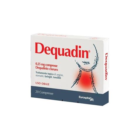 Eurospital | Dequadin Comprimidos 0,25 mg Cloruro de decalinio 20 ...