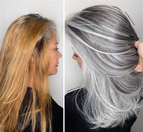 Grâce à la technique de ce coiffeur, ces femmes assument leurs cheveux gris (34 photos ...