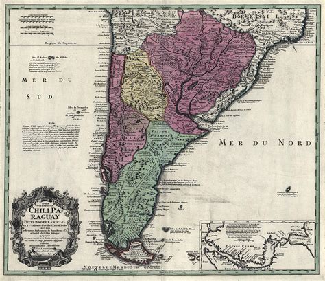 Southern South America Map 1733 Photograph by Compass Rose Maps - Fine ...