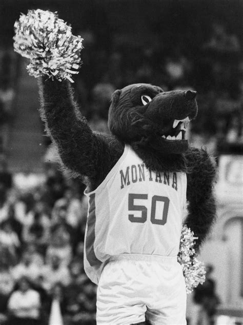 Monte, The University of Montana mascot, at a basketball game ...