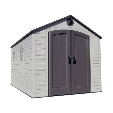 LIFETIME PRODUCTS 8-ft x 12-ft Gable Storage Shed in the Vinyl & Resin Storage Sheds department ...