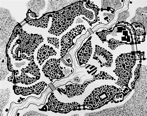 City Map - hand drawn and unlabeled for use in my DnD campaigns in ...