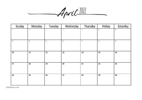 FREE Blank Calendar Templates | Word, Excel, PDF for any month