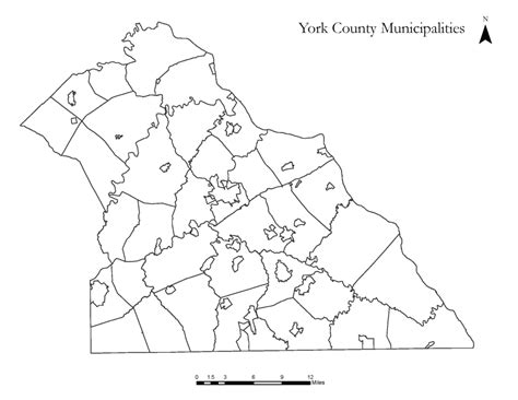 York County Map Zones Diagram | Quizlet