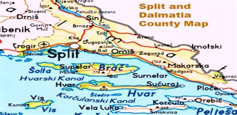 4 Useful Split Dalmatia Islands Map