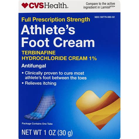 CVS Health Athlete's Foot Cream, Compared to Lamisil AT, 1 OZ | Pick Up In Store TODAY at CVS