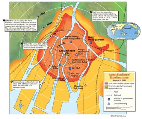 Hiroshima And Nagasaki Map