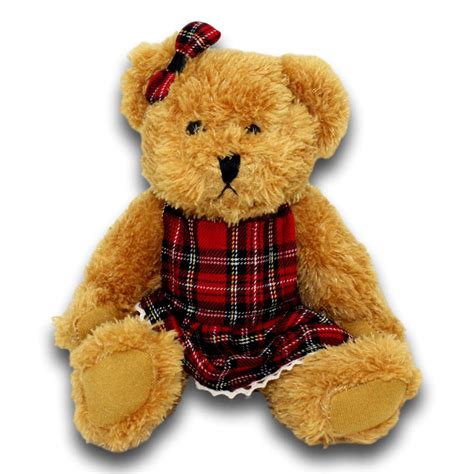 Glen Appin Tartan Girl Teddy Bear 25cm Designed in UK