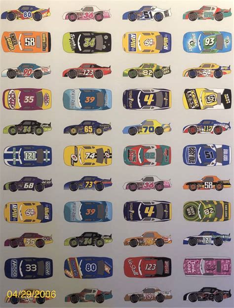 Piston Cup Racers in The Art of Cars (2006) LEAKED by PixarAnimation on ...