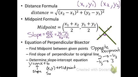 Apply the Distance and Midpoint Formulas (Algebra 2 Sec 9.1) - YouTube