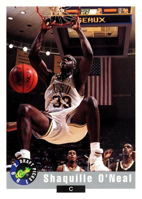 1992 Classic Draft Picks #1 Shaquille O'Neal | Trading Card Database