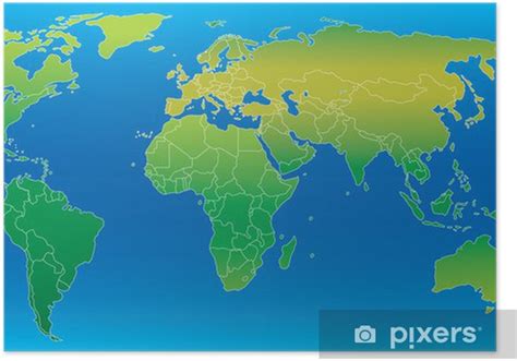 Poster world map - PIXERS.HK