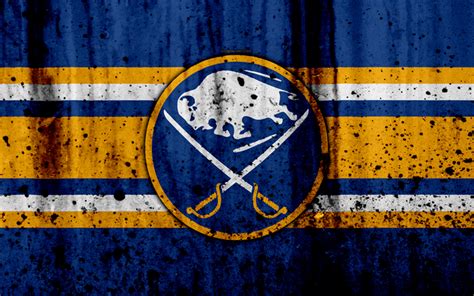 Download wallpapers 4k, Buffalo Sabres, grunge, NHL, hockey, art ...