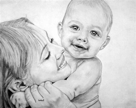 Mother Father And Baby Sketch at PaintingValley.com | Explore collection of Mother Father And ...