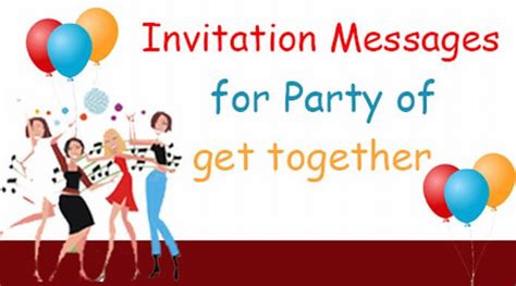 Invitation Messages for Party of get together