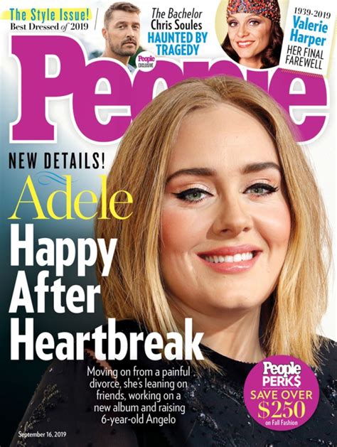 Adele is "happy after heartbreak" on PEOPLE Magazine cover