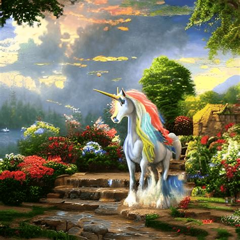 Unicorn Oil Painting · Creative Fabrica