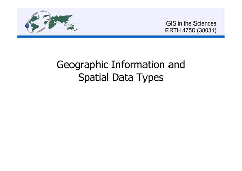 SOLUTION: Geographic information and spatial data types - Studypool