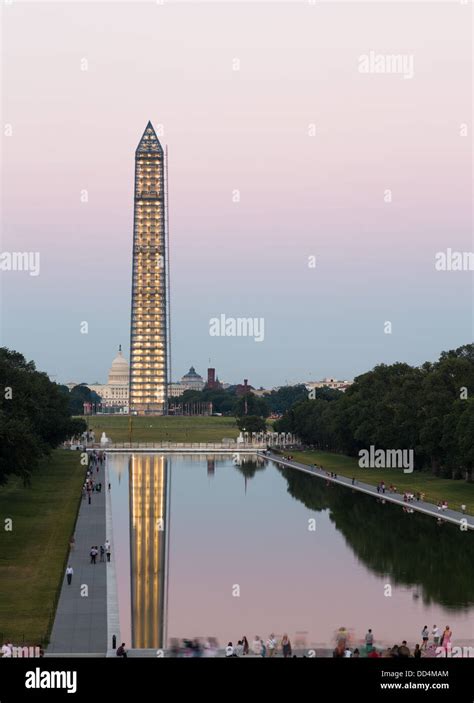 Washington Monument currently encased in scaffolding to repair damage ...