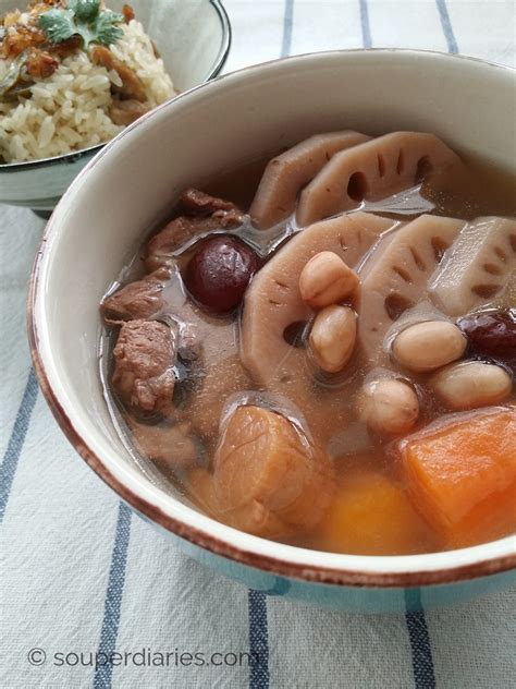 Lotus Root Soup Recipe 莲藕汤 - Souper Diaries