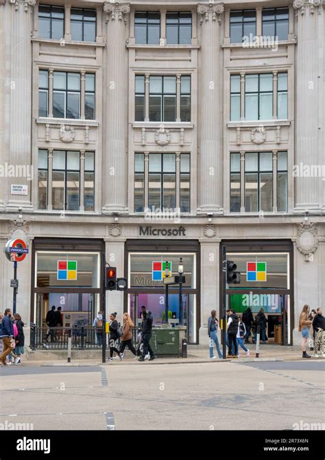 London, UK - May, 8, 2023 : Microsoft store in the London city ...