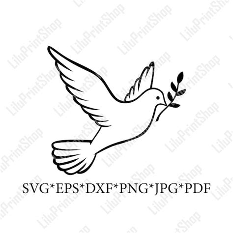 Taube svg Peace Taube svg PNG eps dxf Vogel druckbares Bild - Etsy.de