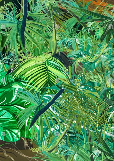 Tropical Jungle Poster Print - Digital Painting, Rainforest, Abstract Painting for sale by ...