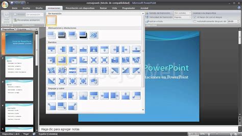 Como hacer transiciones en powerpoint 2007 2010 - YouTube