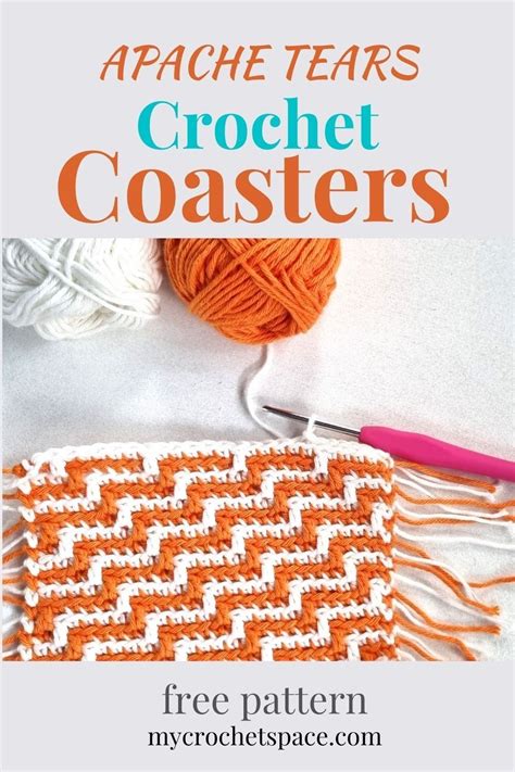 Easy mosaic crochet mug rug free pattern with a chart and a short video demonstration on how to ...