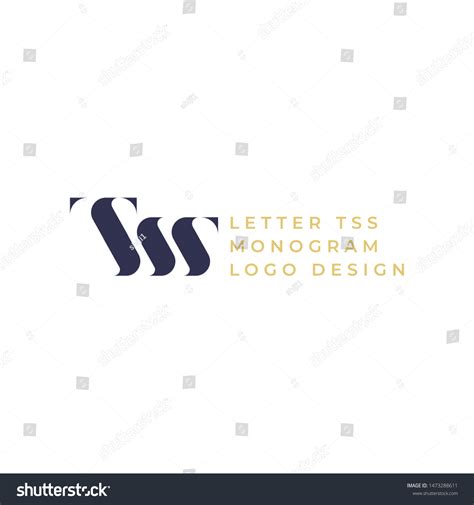 Tss Monogram Logo Design Bold Style Stock Vector (Royalty Free ...