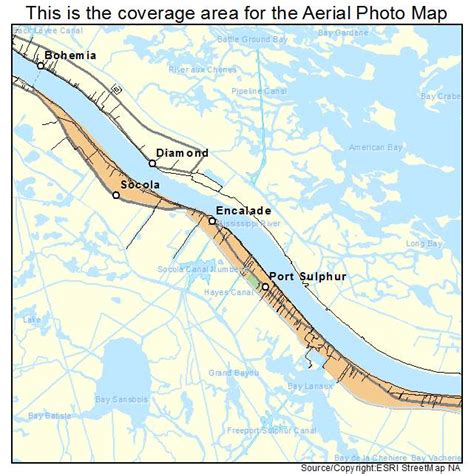 Aerial Photography Map of Port Sulphur, LA Louisiana