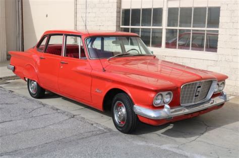 1960 Plymouth Valiant Red 4 Door Sedan