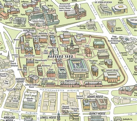 Campus Map Of Harvard University