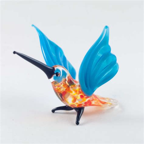 Hand Blown Glass Hummingbird Figurine Glass Birds Figurine | Etsy
