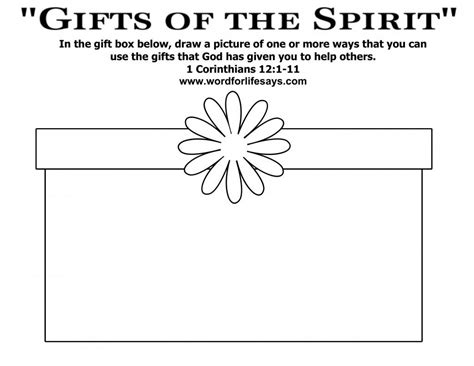Gifts Of The Holy Spirit Worksheet