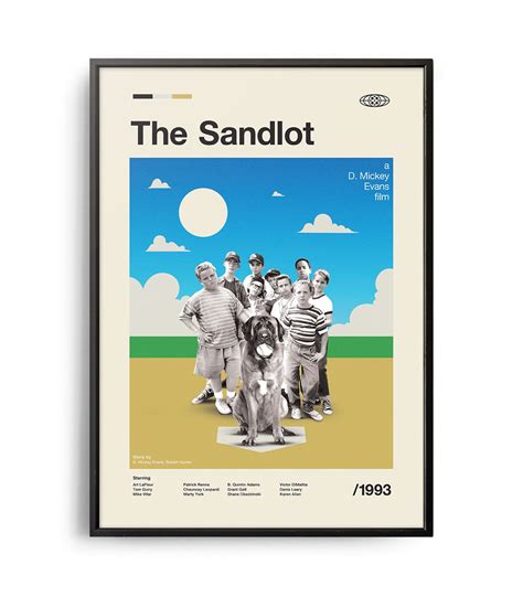 Mid-century modern The Sandlot movie poster - Weekend Poster