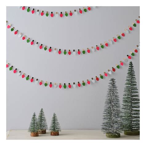 Christmas Light Paper Garland 2.5m | Hobbycraft