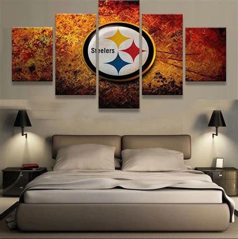 Pittsburgh Steelers Team – Sport 5 Panel Canvas Art Wall Decor – Canvas ...