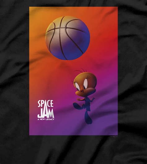 Personalized Space Jam: A New Legacy Tweety Bird With Basketball Poster T-Shirt - Fashion Store AZ