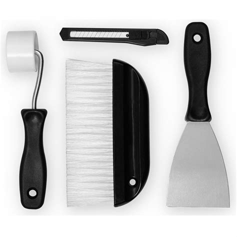 I Want Wallpaper IWW 4pc Wallpaper Hanging Tool Kit Decorating Set Smoothing Brush Scraper ...