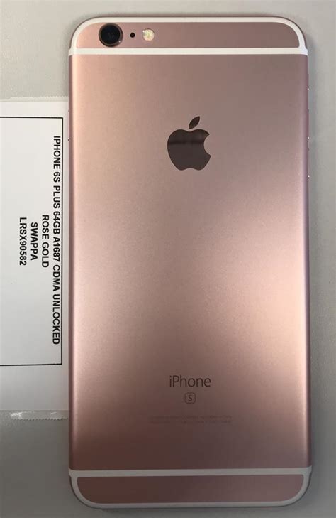 Apple iPhone 6S Plus - Unlocked, Rose Gold, 64GB, A1687 - LRSX90582 ...