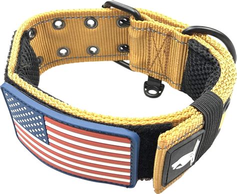 Amazon.com : Dog Collars K9 Harness Tactical Military Style - 2" Two Inch Wide Heavy Duty Thick ...