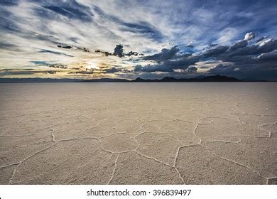 White Salt Flats Sunset Near Salt Stock Photo 396839497 | Shutterstock