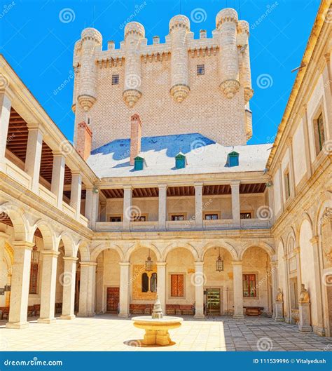 Inside Alcazar of Segovia Literally, Segovia Fortress is a Cas Stock ...