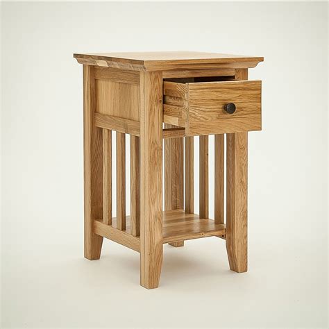 Hereford Rustic Oak 1 Drawer Narrow Bedside | Wood bedside table, Beautiful bedside tables ...